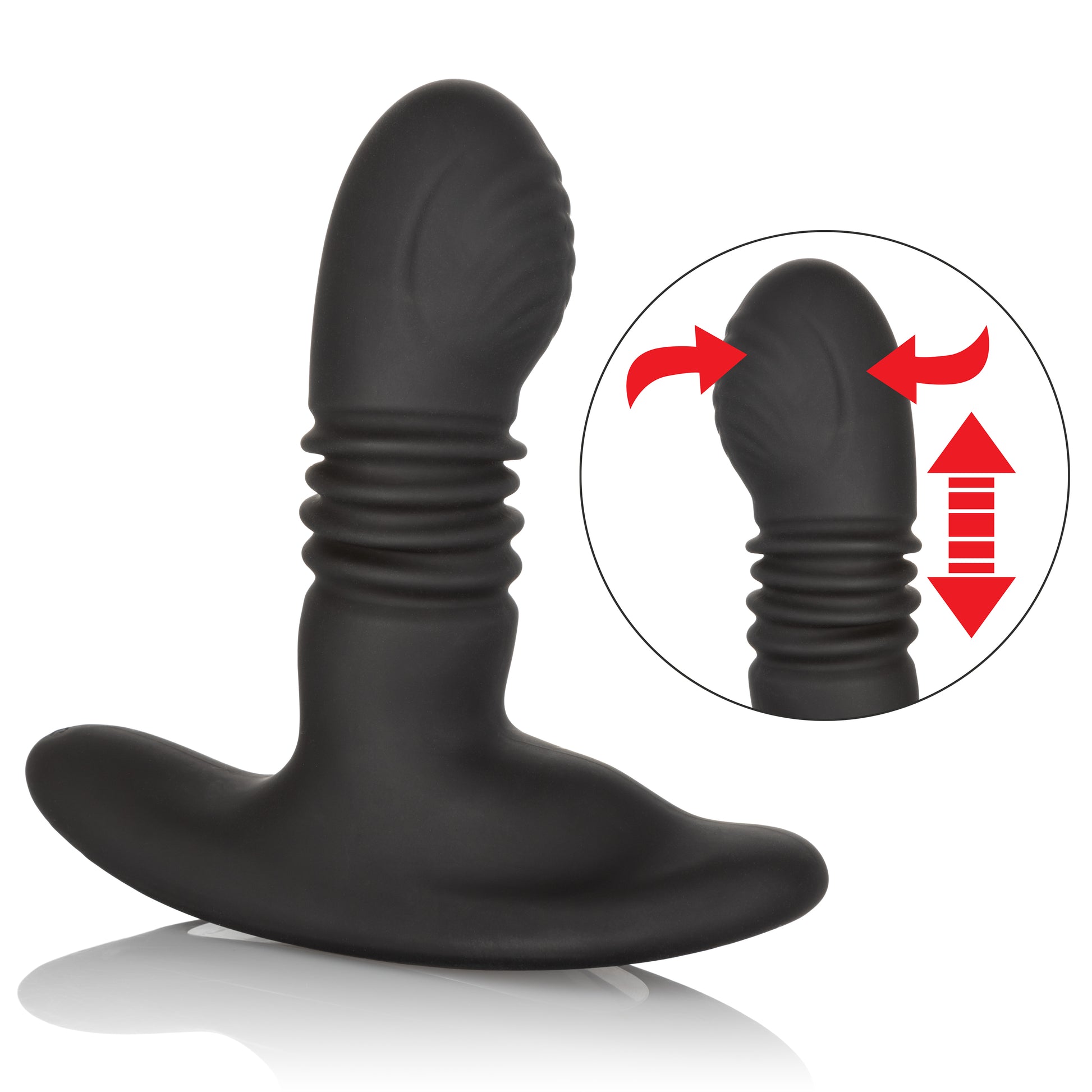 CalExotics Eclipse Thrusting Rotator Probe – Black – 12-Function Vibrating Probe