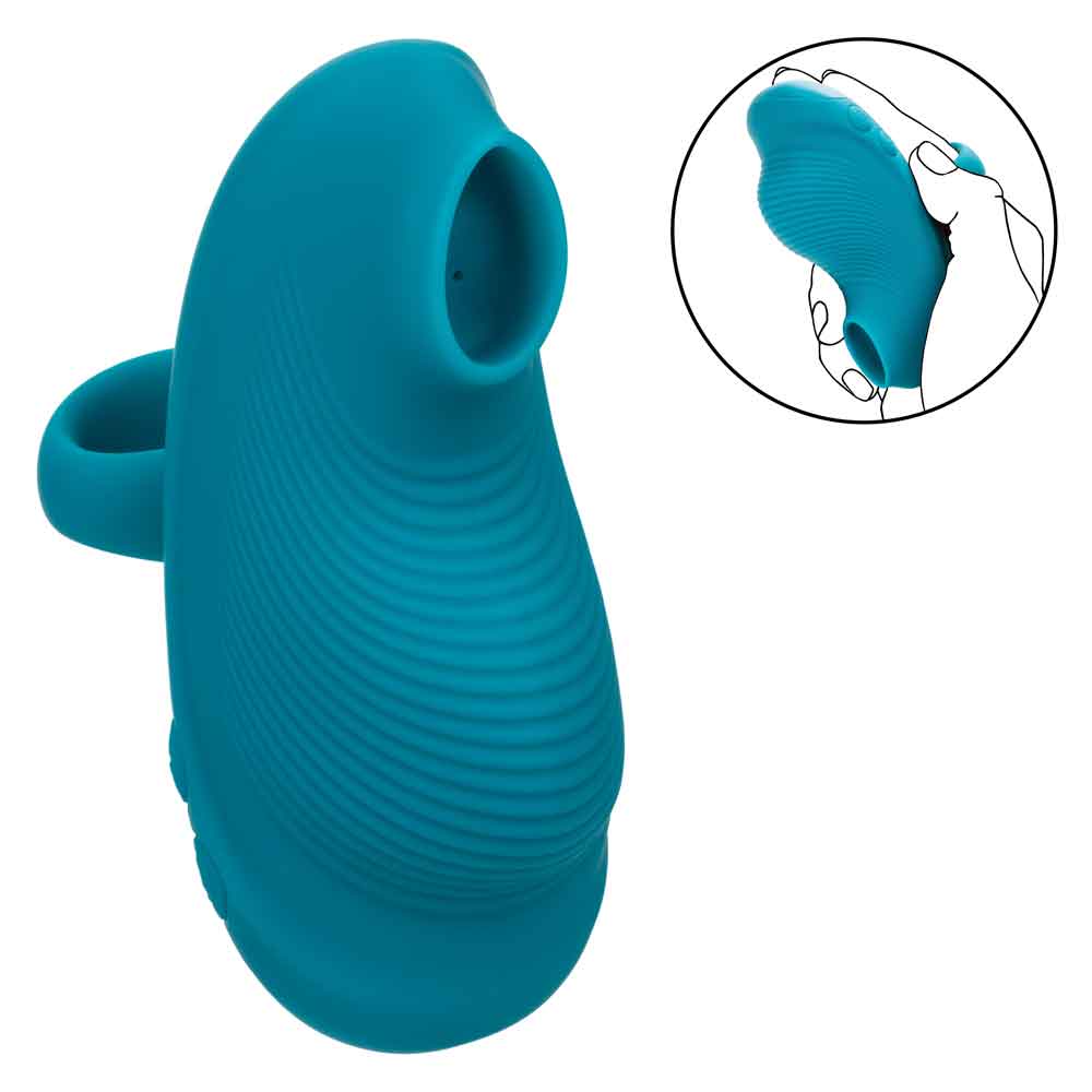 CalExotics Envy Handheld Suction Massager - Blue - Multi-Function