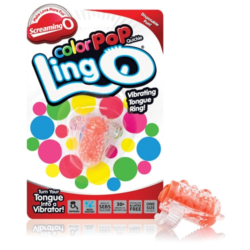 Screaming O Ling O Mini Vibrator for Oral Use - Orange
