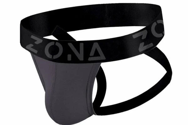 Zona Men's Charcoal Core Jockstrap – Gray – XL – Moisture-Wicking
