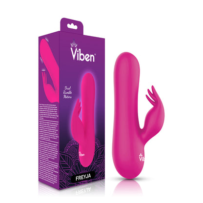 Viben Freyja Mini Triple Ticklers Rabbit Vibe – Hot Pink