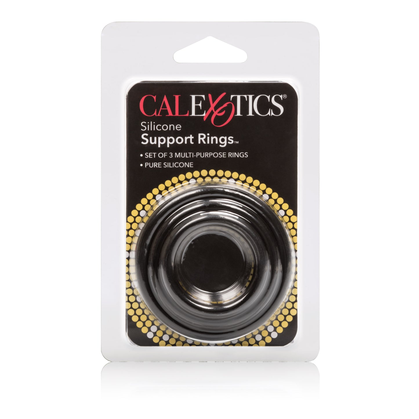 CalExotics Silicone Support Rings Set - Black - Erection Enhancers