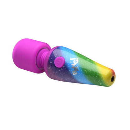 XR Brands Rainbow Mini Wand Vibrator - Multi-Speed, Rechargeable