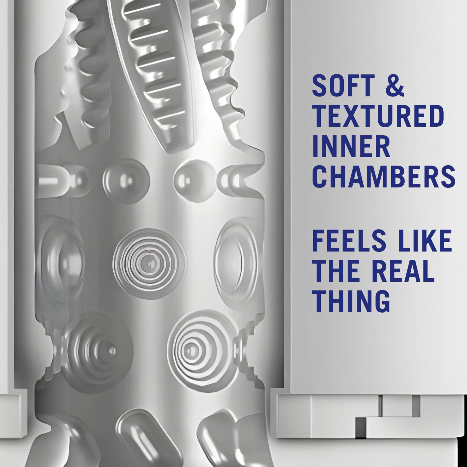 M for Men Robo-Bator Male Masturbator – White – 7 Vibrating and Stroking Modes