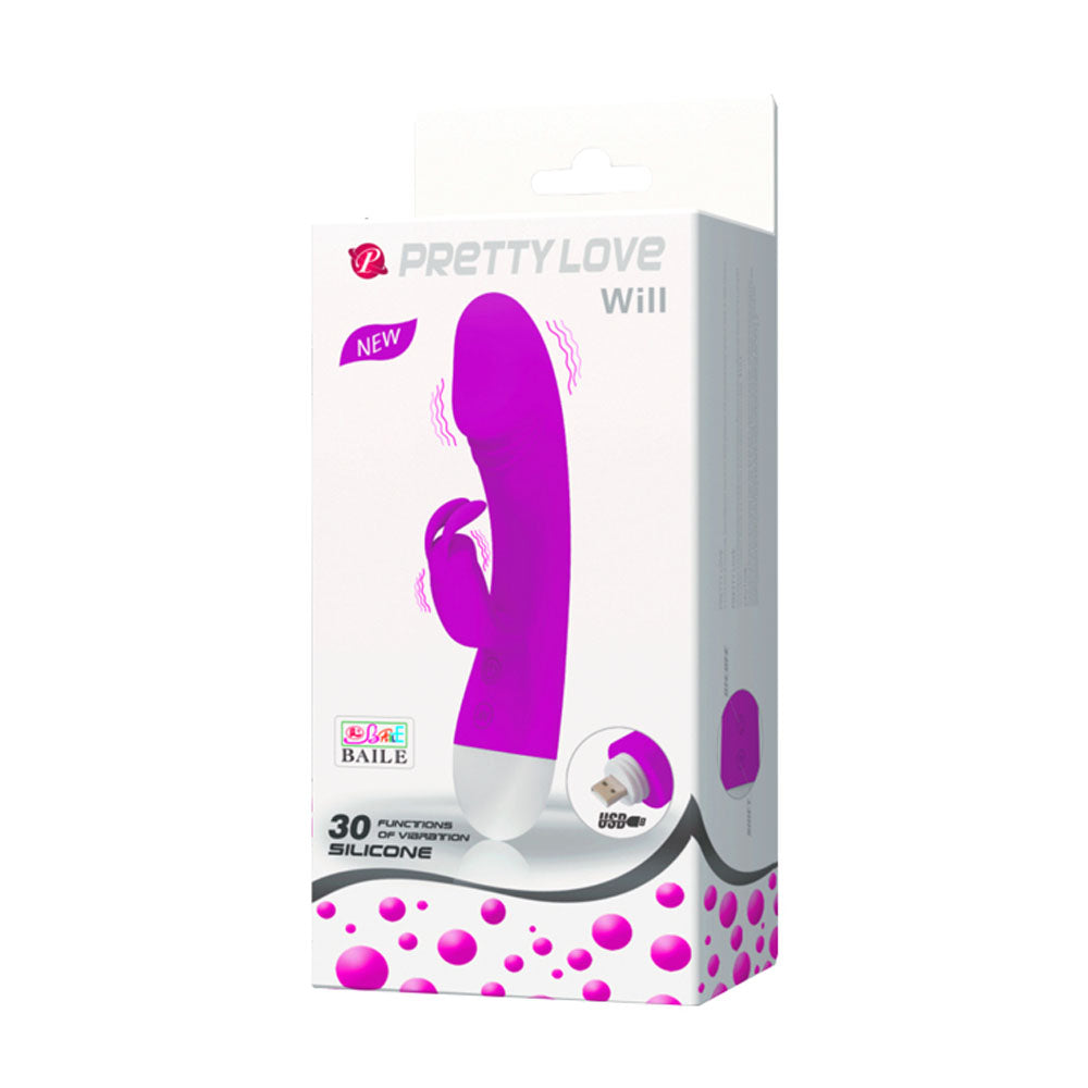 Pretty Love Will 30 Function Rabbit Style Vibrator – Purple