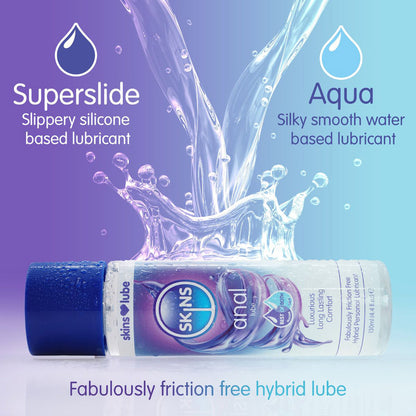 Skins Anal Hybrid Silicone and Water Based Lubricant – 4.4 Fl Oz