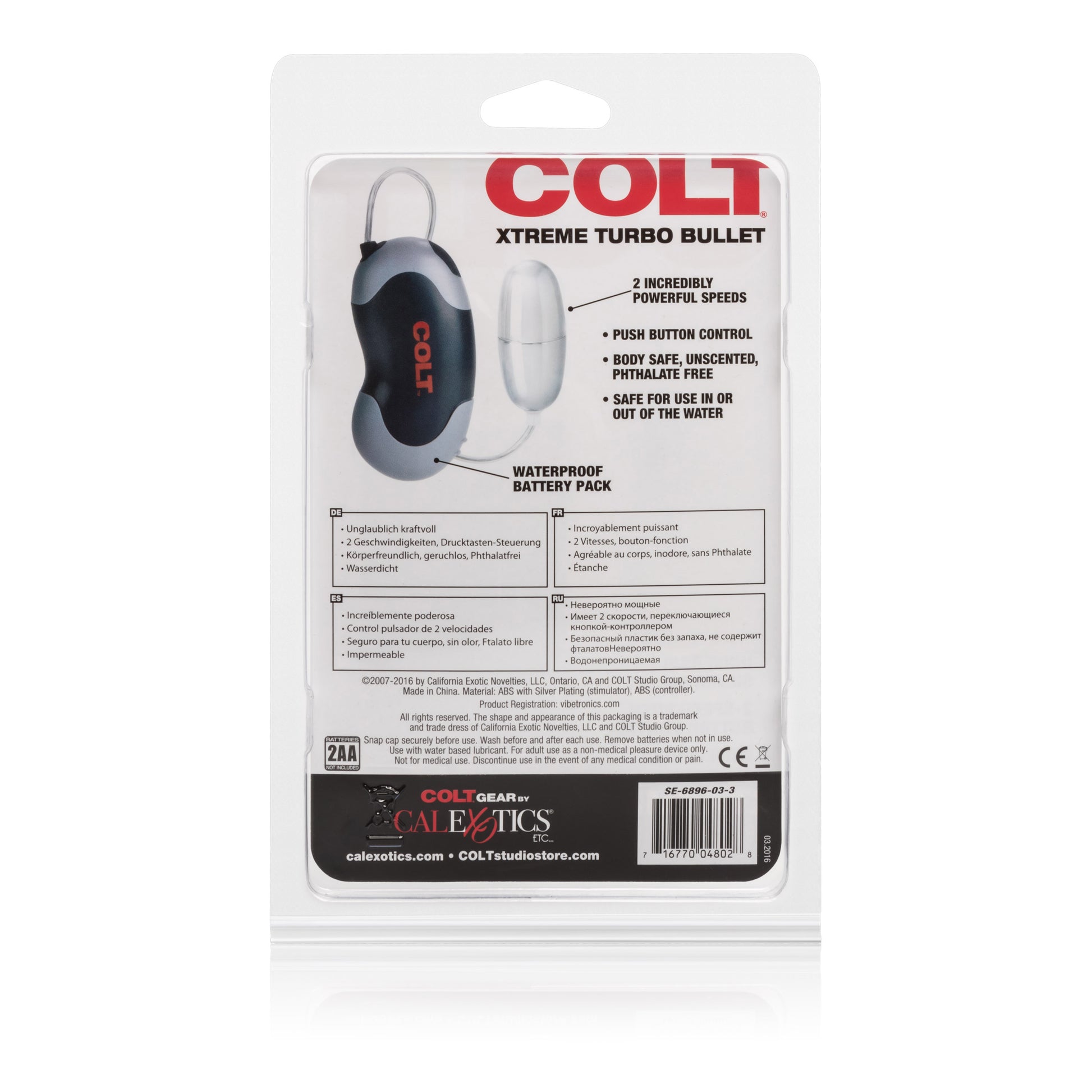 CalExotics Colt Xtreme Turbo Bullet – Silver Vibrating Power Pack