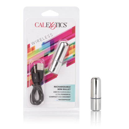 CalExotics Rechargeable Mini Bullet – Multi-Speed Waterproof Vibrator – Silver