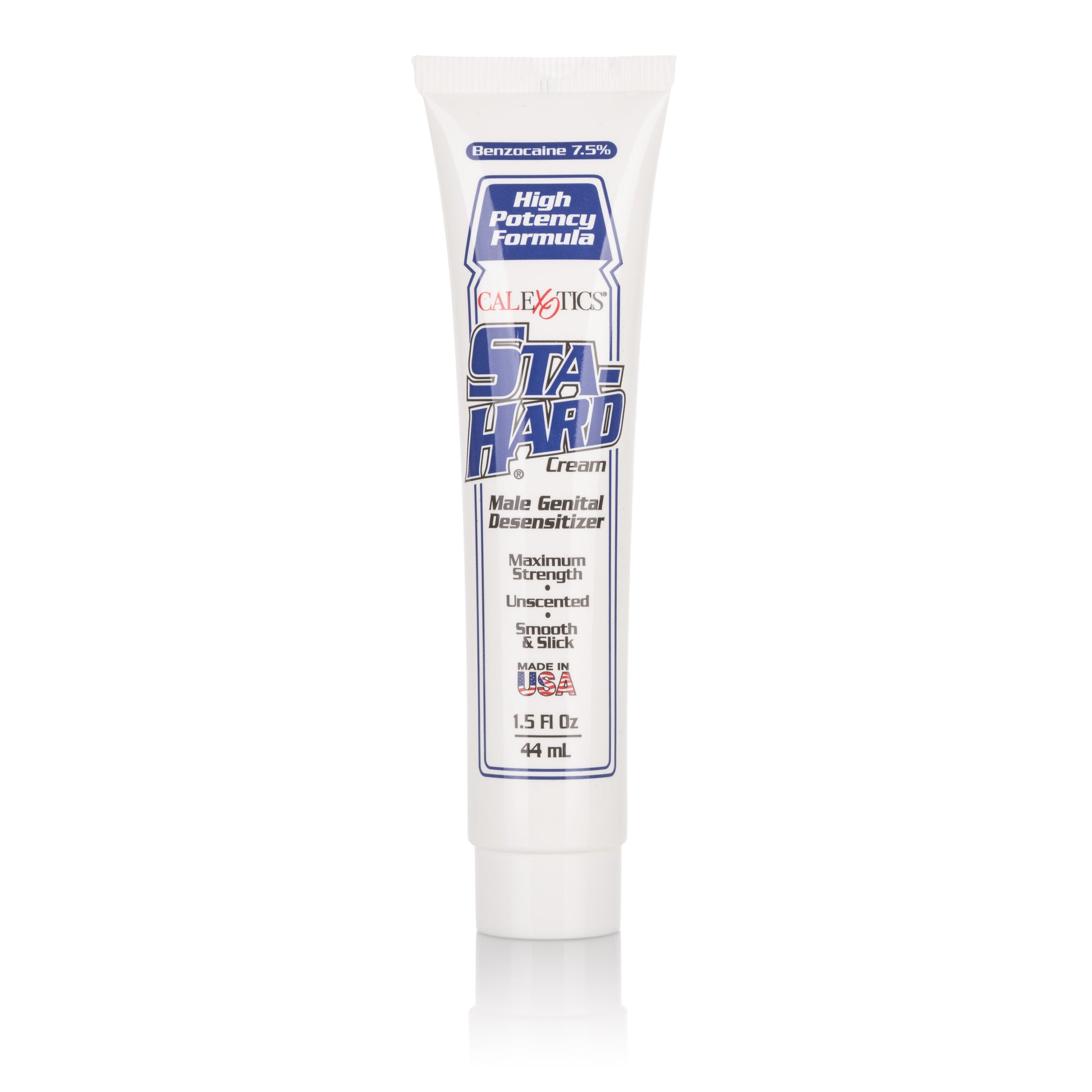 CalExotics Sta-Hard Cream - Desensitizing Formula with 7.5% Benzocaine - 2 Fl. Oz.