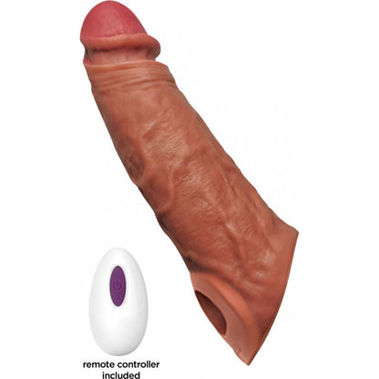 Hott Products Thick Dick Vibrating Penis Sleeve with Remote Control – Beige