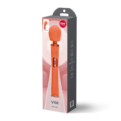 Fun Factory VIM Massager – Orange – Multi-Speed Rechargeable Vibrator