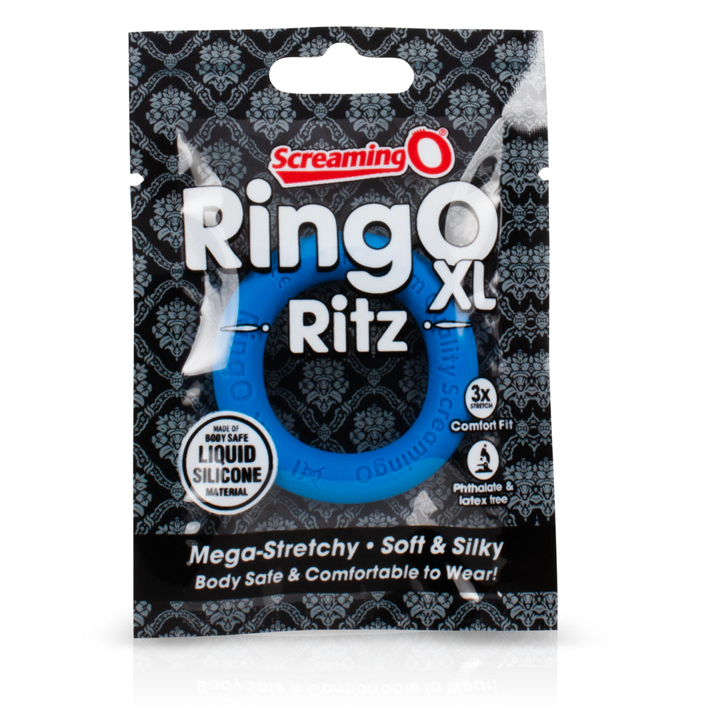 Screaming O RingO Ritz XL Cockring – Blue – Liquid Silicone