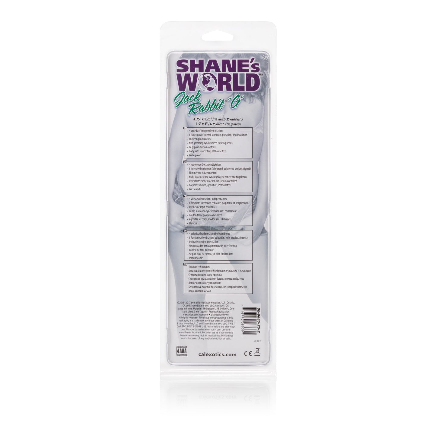 Shane's World Jack Rabbit G - Personal Massager with G-Spot Curve - Purple