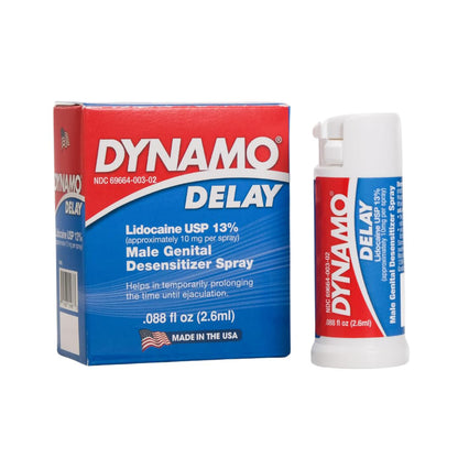 Dynamo Delay Spray 0.088 Fl Oz - Premature Ejaculation Treatment - Made in USA