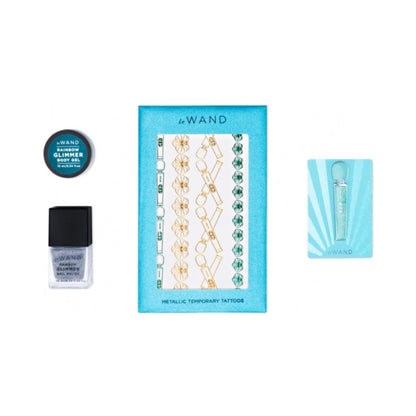 Le Wand All That Glimmers Petite Rechargeable Vibrating Massager Set – Light Blue