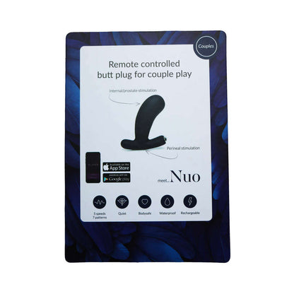 Je Joue Nuo V.2 App-Compatible Anal Plug – Black, Dual-Motor, Waterproof