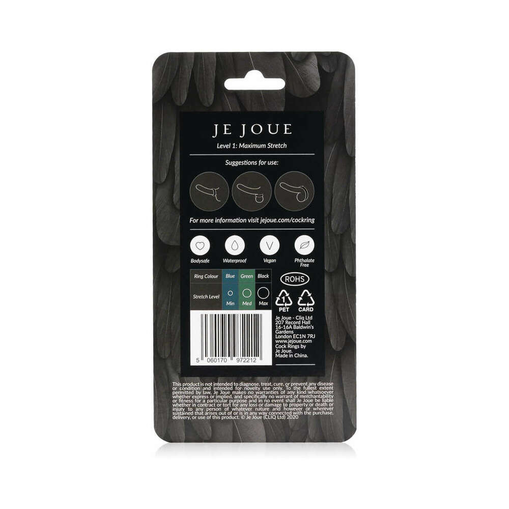 Je Joue Silicone Ring Maximum Stretch Cock Ring – Black