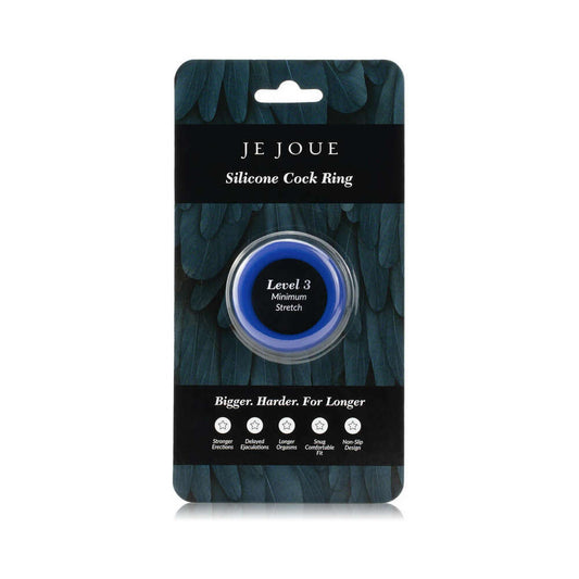 Je Joue Silicone Ring Minimum Stretch Cock Ring - Blue