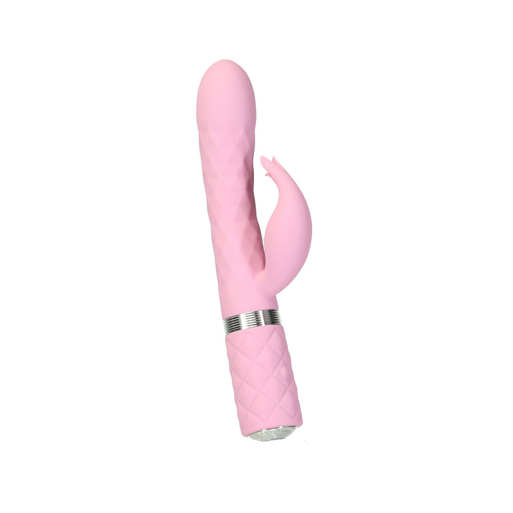 Pillow Talk Lively Dual Stimulator – Light Pink, Dual-Motor Vibrator with Rotating Shaft