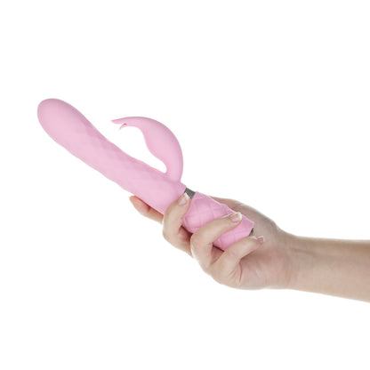 Pillow Talk Lively Dual Stimulator – Light Pink, Dual-Motor Vibrator with Rotating Shaft