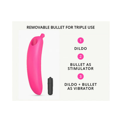 Love to Love Oh Oui Silicone Banana Vibrator – Pink