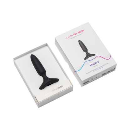 Lovense Hush 2 Bluetooth Remote-Controlled Vibrating Butt Plug - Black