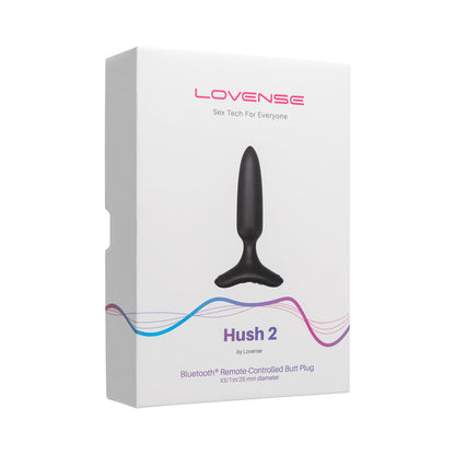 Lovense Hush 2 Bluetooth Remote-Controlled Vibrating Butt Plug - Black