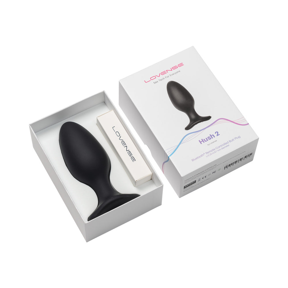 Lovense Hush 2 Bluetooth Remote-Controlled Vibrating Butt Plug – Black