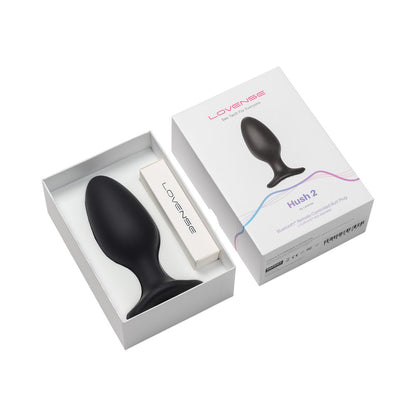 Lovense Hush 2 Bluetooth Remote-Controlled Vibrating Butt Plug – Black