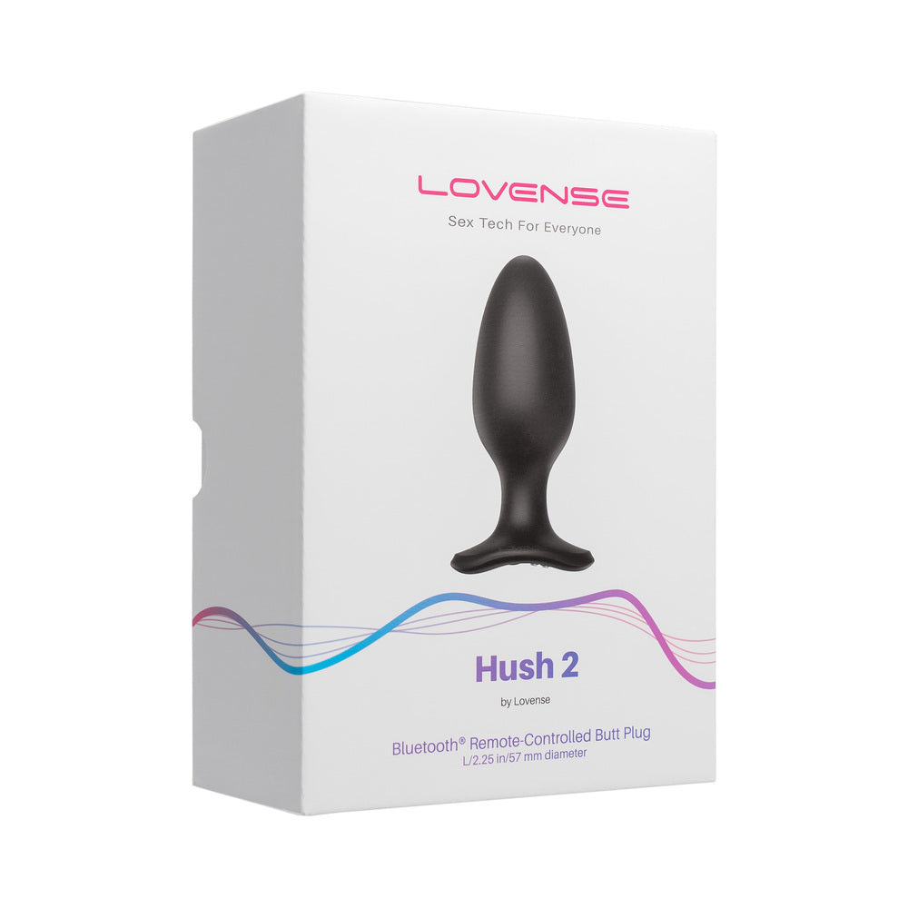 Lovense Hush 2 Bluetooth Remote-Controlled Vibrating Butt Plug – Black