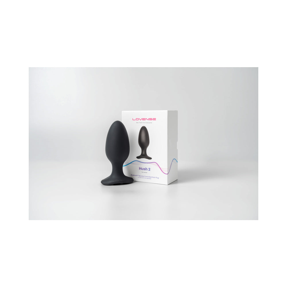 Lovense Hush 2 Bluetooth Remote-Controlled Vibrating Butt Plug – Black