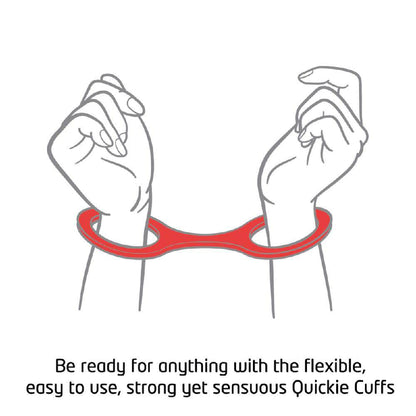 Creative Conceptions Quickie Cuffs Large Silicone Restraints – Red