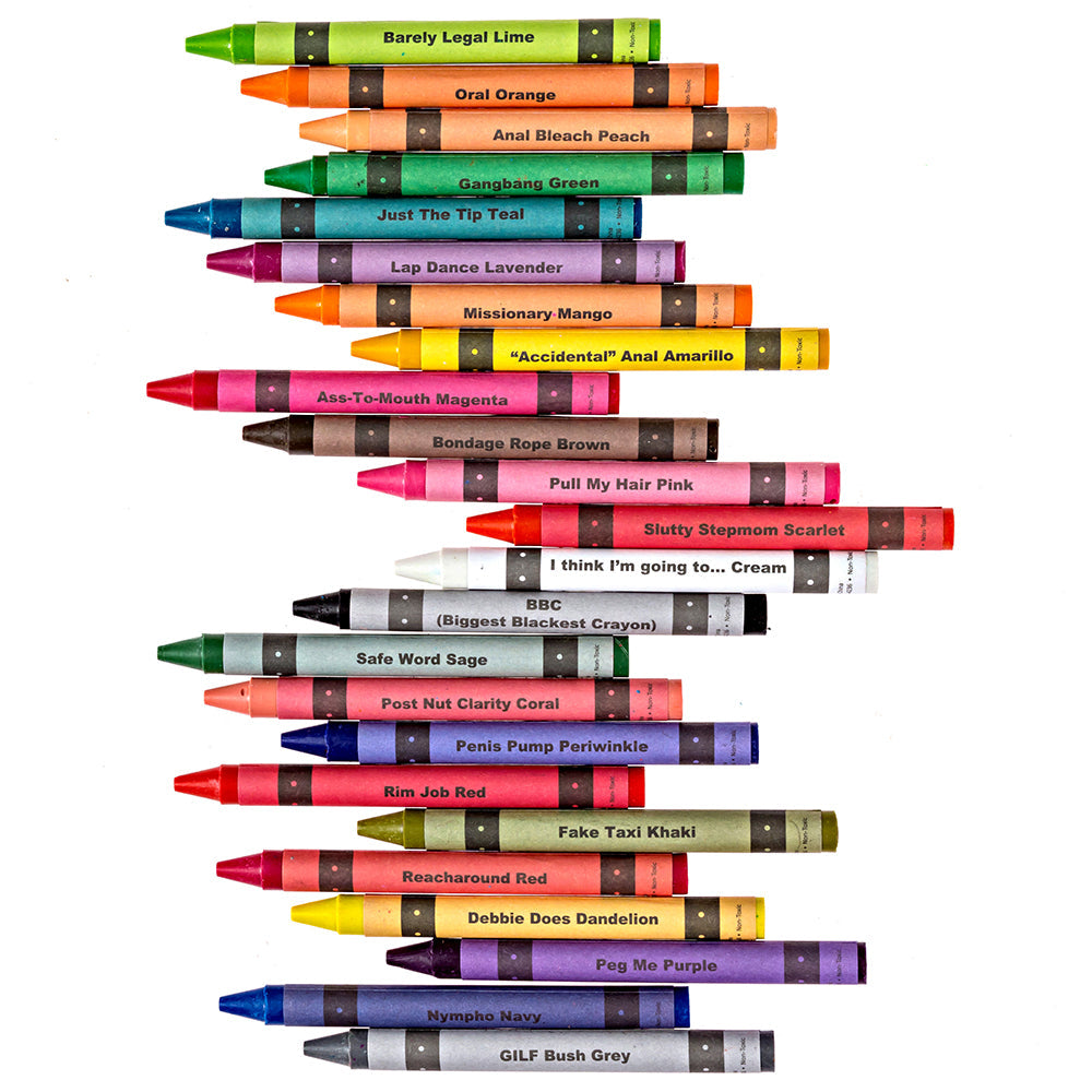 WoodRocket Offensive Crayons: Porn Pack – Multi-Color Crayon Set