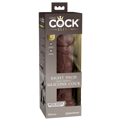 King Cock Elite 8 in. Realistic Dildo with Suction Cup – Brown