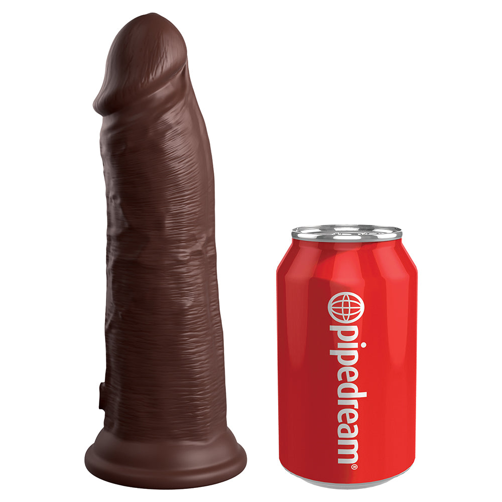 King Cock Elite 8 in. Realistic Dildo with Suction Cup – Brown