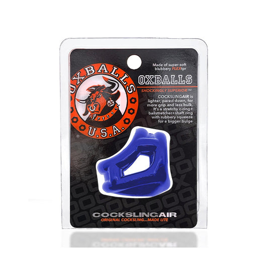 OxBalls COCKSLING AIR 3-Ring Cock-and-Ball Sling – Pool Blue