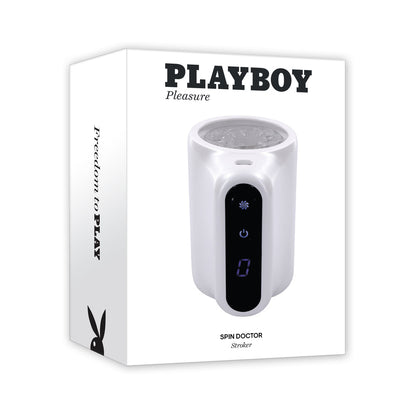 Playboy Spin Doctor Rechargeable Spinning Stroker – White