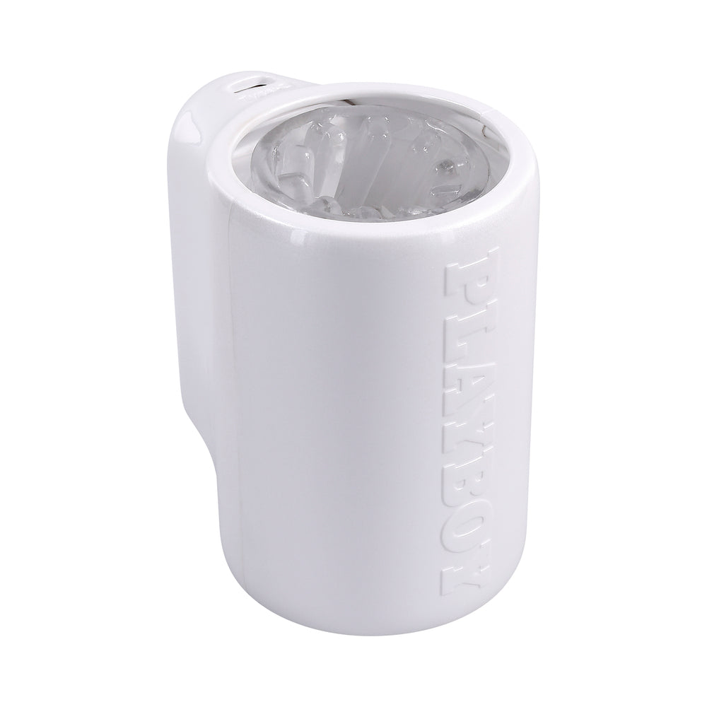 Playboy Spin Doctor Rechargeable Spinning Stroker – White