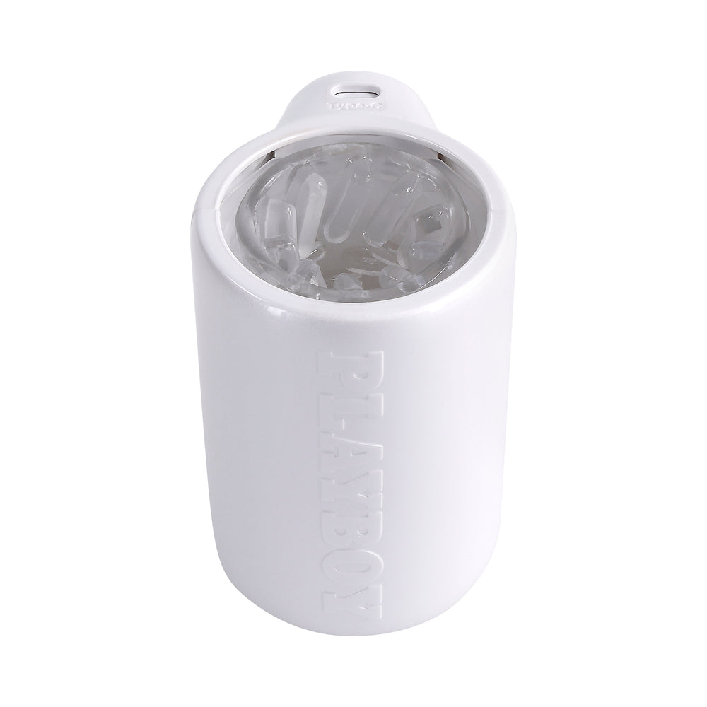Playboy Spin Doctor Rechargeable Spinning Stroker – White