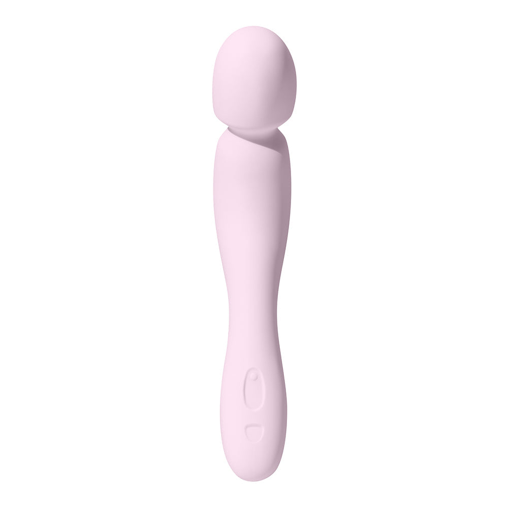 Dame Com Rechargeable Silicone Wand Vibrator – Light Pink