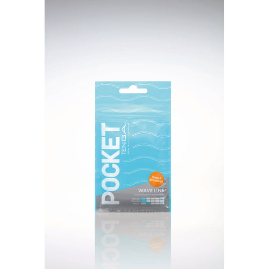Tenga Pocket Masturbator Sleeve Wavy Line – Clear – Super Stretch Material