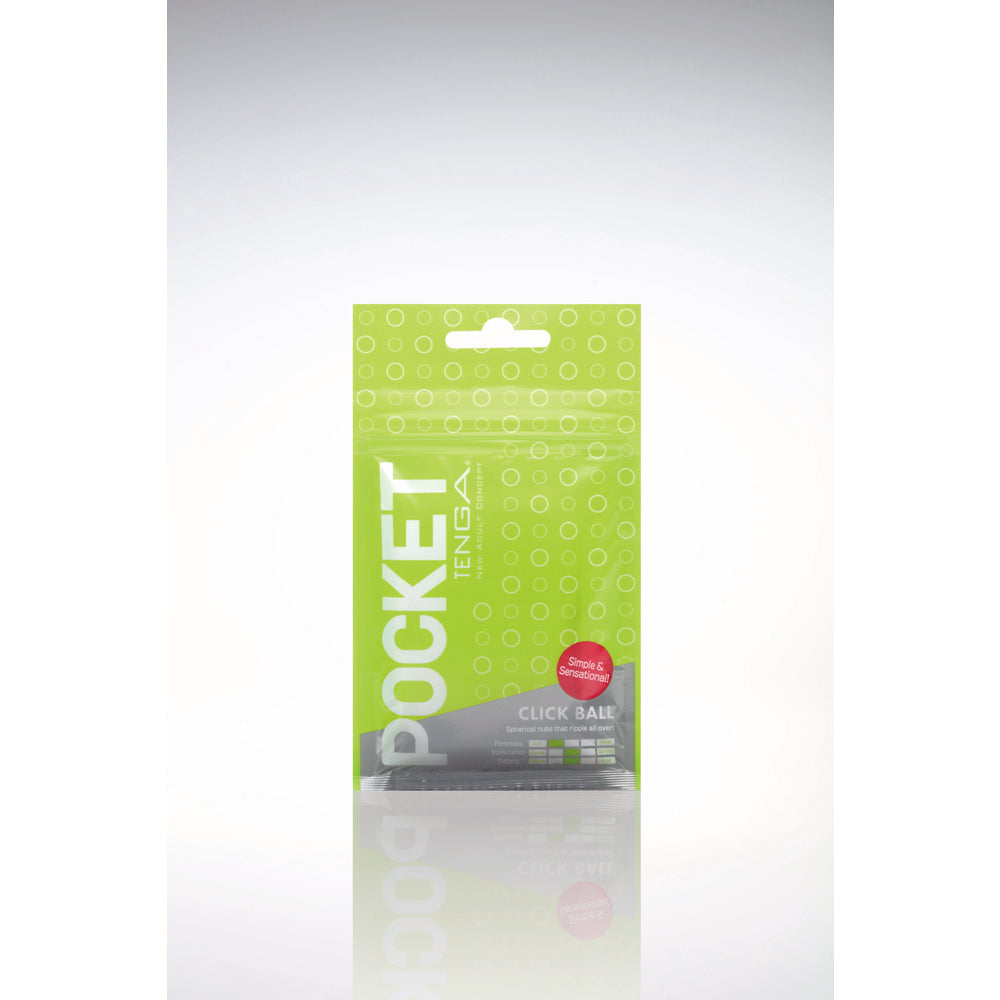 Tenga Pocket Masturbator Sleeve Click Ball – Clear – Super Stretch Material