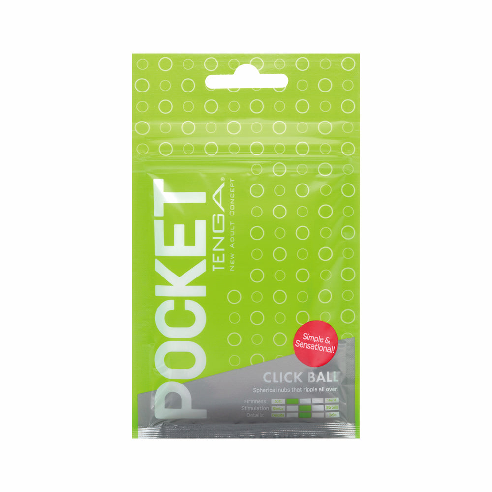 Tenga Pocket Masturbator Sleeve Click Ball – Clear – Super Stretch Material