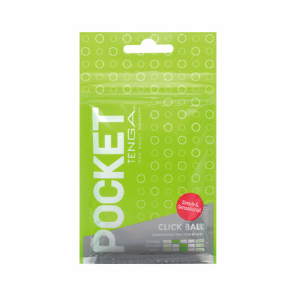 Tenga Pocket Masturbator Sleeve Click Ball – Clear – Super Stretch Material