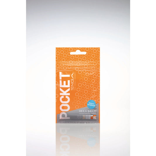 Tenga Pocket Masturbator Sleeve Hexa Brick – Clear – Super Stretch Material