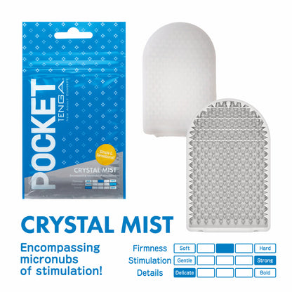 Tenga Pocket Maturbastor Sleeve – Crystal Mist, Stretchable Male Sleeve