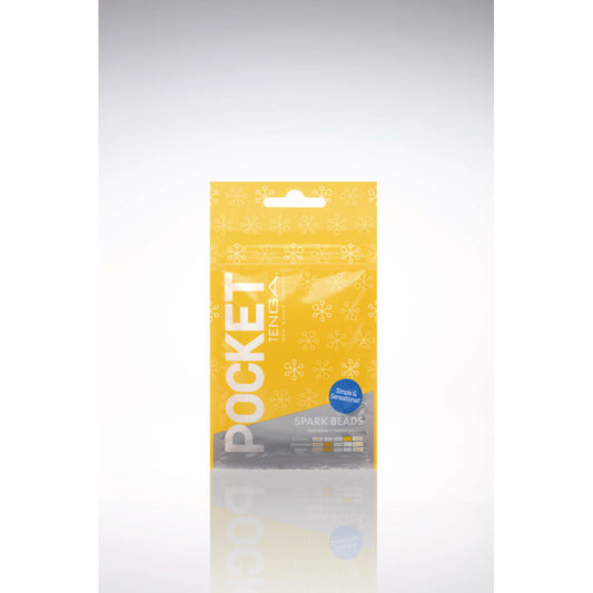 Tenga Pocket Masturbator Sleeve Spark Beads – Clear – Stretchable Design