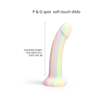 Love to Love Dildolls Fantasia Glow-in-the-Dark Silicone Dildo – Pastel Rainbow