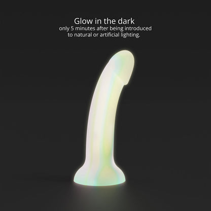Love to Love Dildolls Fantasia Glow-in-the-Dark Silicone Dildo – Pastel Rainbow