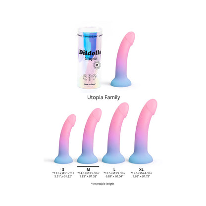 Love to Love Dildolls Utopia Medium Silicone Dildo – Multi-Color